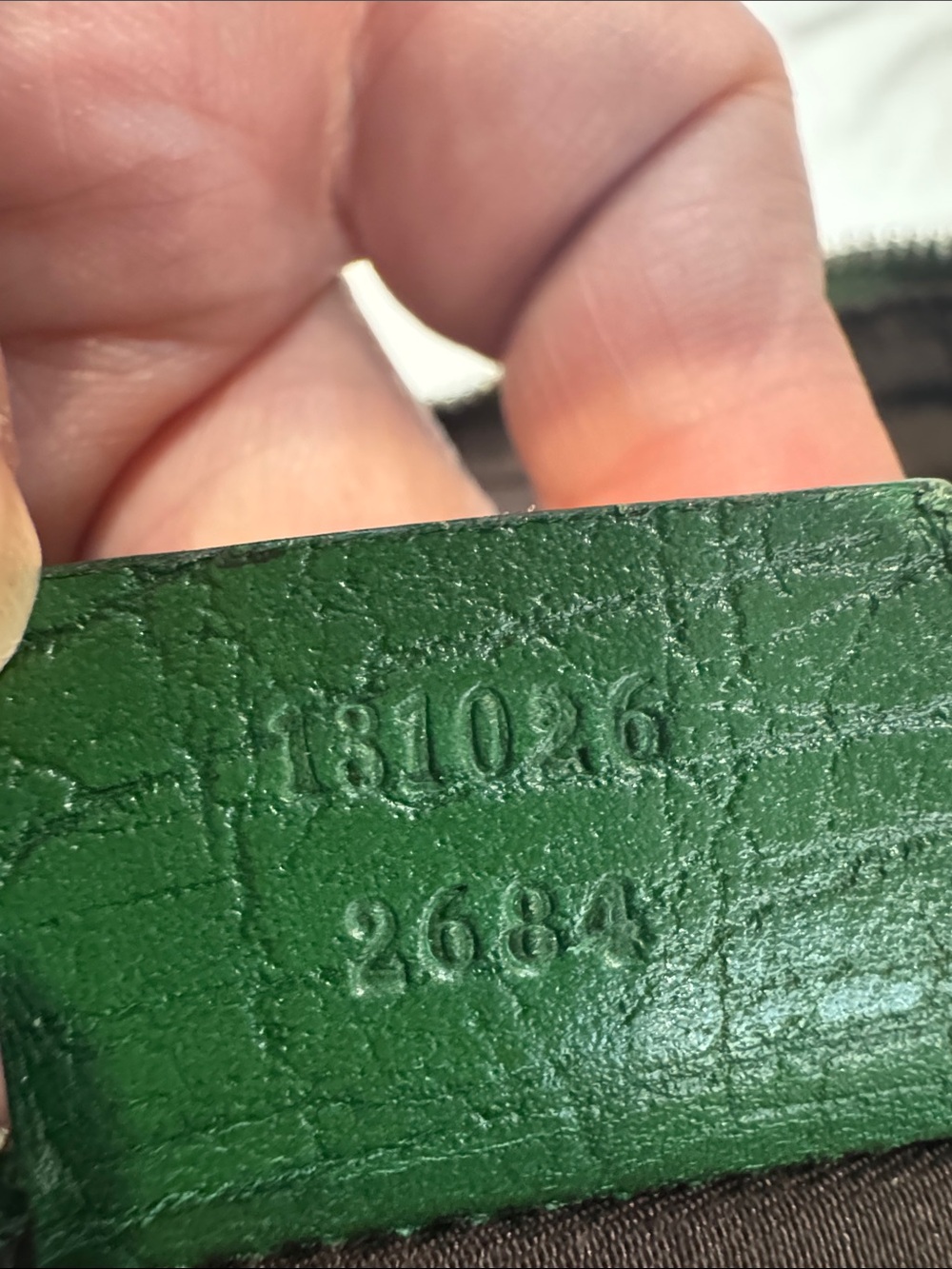 Authentic Gucci Beige Monogram Hobo with Green and Cream Stripes - Picture 11 of 11